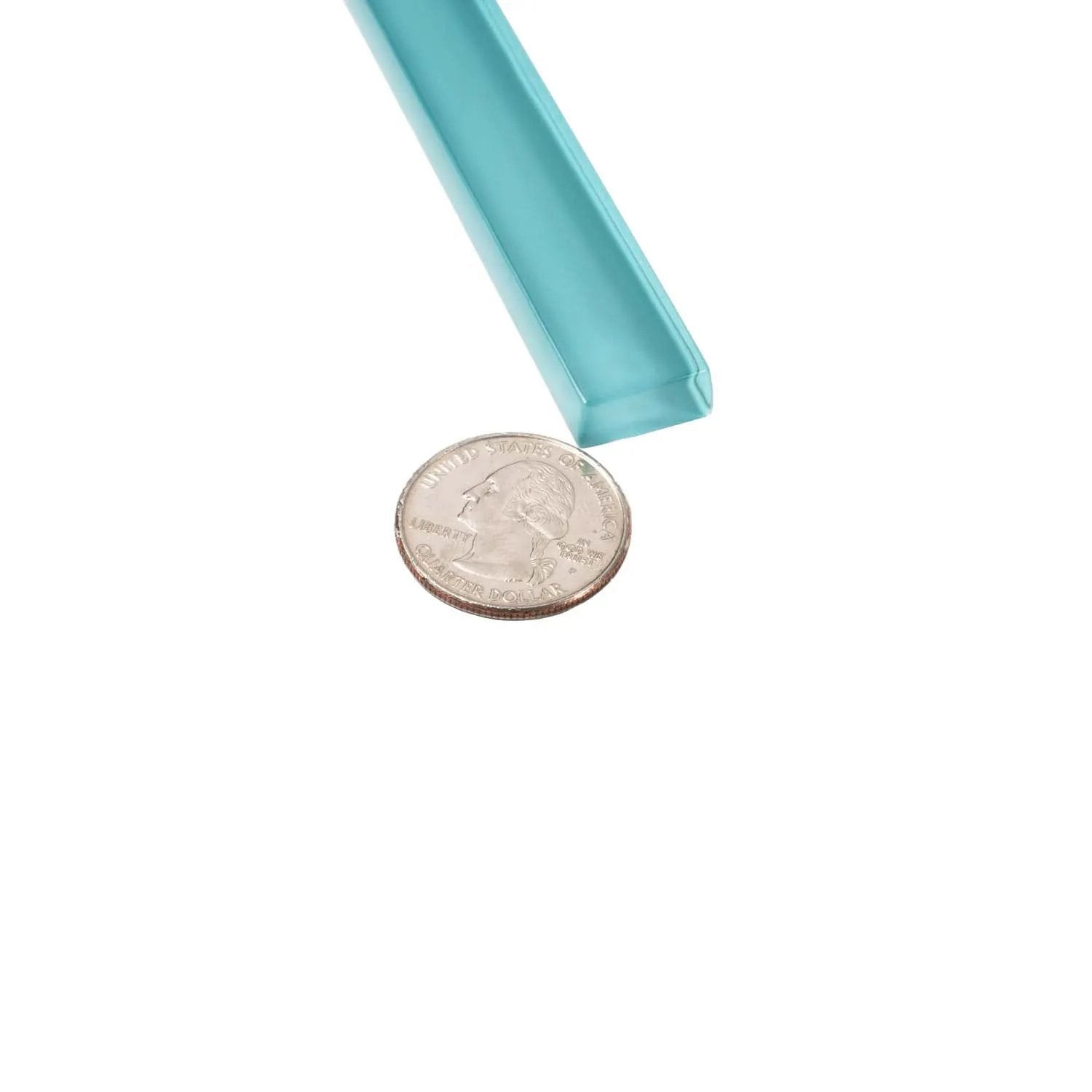 Sky Blue 0.5x12 Glossy Glass Pencil Tile Trim (10 pack, 0.5 sq ft/case) by Apollo Tile