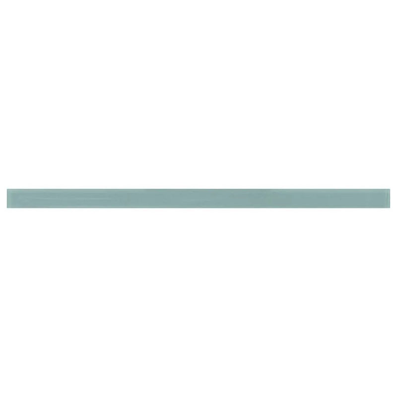 Sky Blue 0.5x12 Glossy Glass Pencil Tile Trim (10 pack, 0.5 sq ft/case) by Apollo Tile