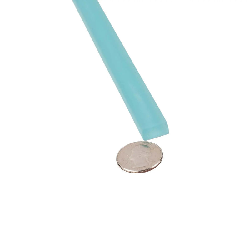 Sky Blue 0.5x12 Matte Glass Pencil Tile Trim (10 pack, 0.5 sq ft/case) by Apollo Tile