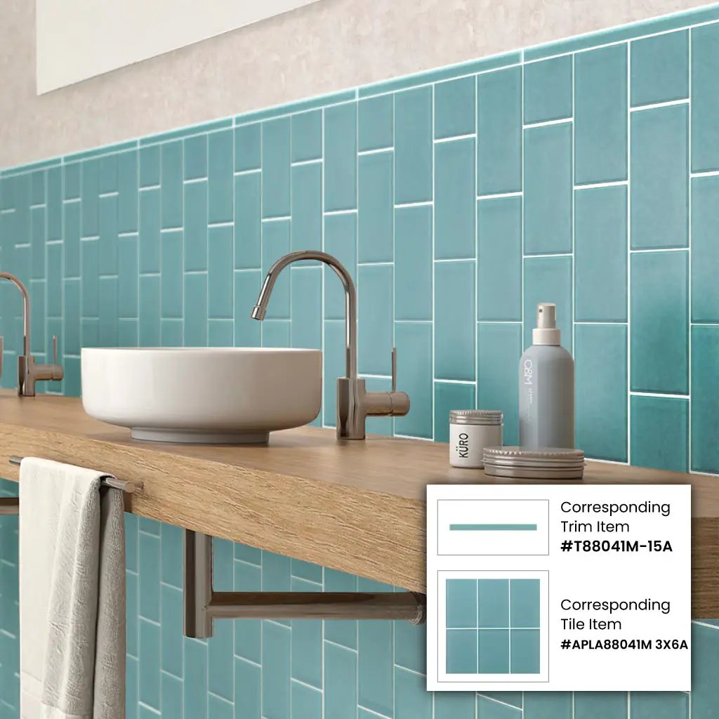 Sky Blue 3x6 Matte Subway Glass Tile (40 pack, 5 sq ft/case) by Apollo Tile