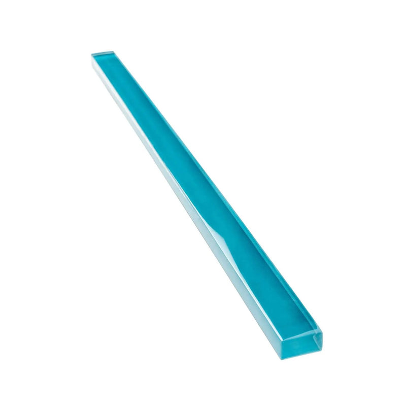 Sapphire Blue 0.5x12 Glossy Glass Pencil Tile Trim (10 pack, 0.5 sq ft/case) by Apollo Tile