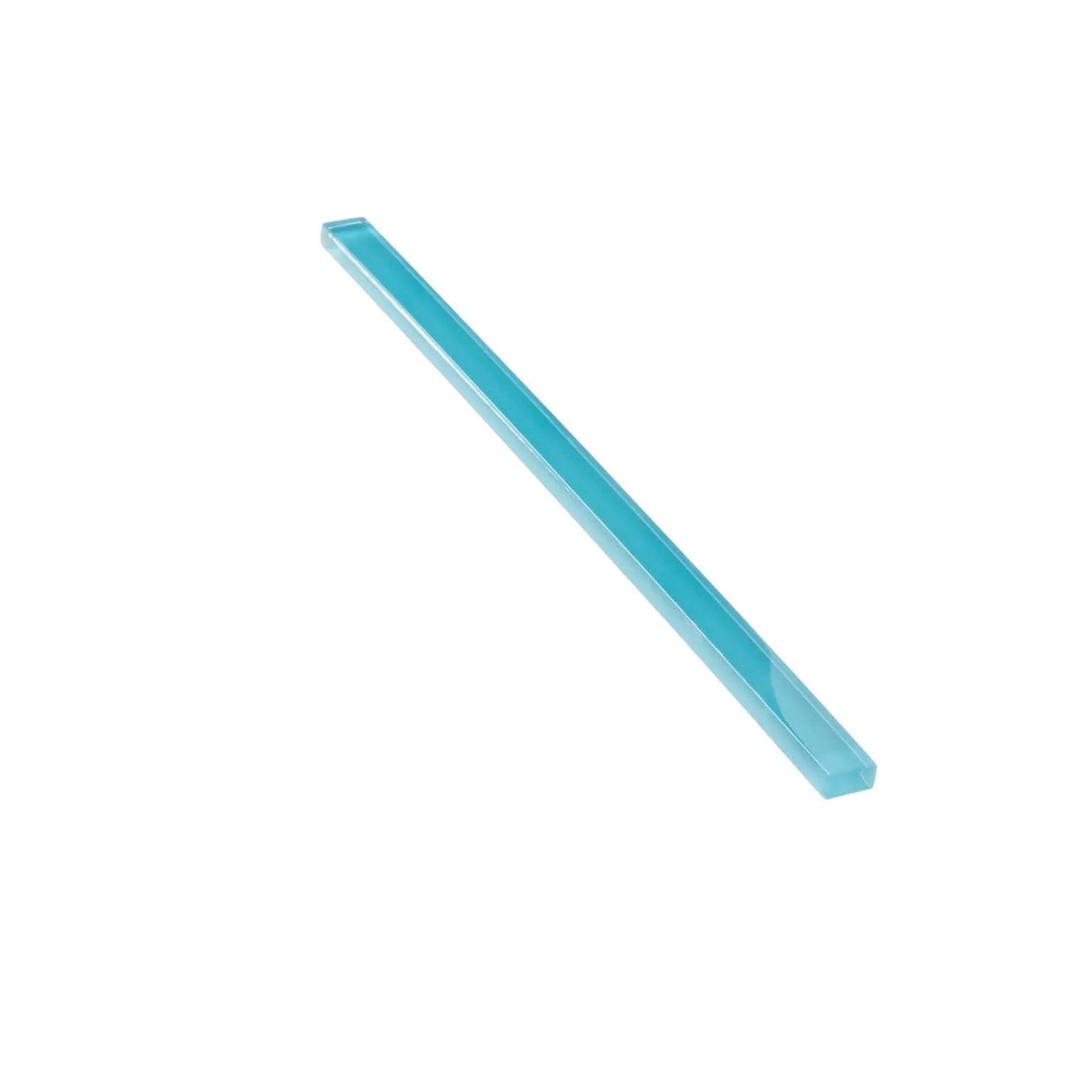 Sapphire Blue 0.5x12 Glossy Glass Pencil Tile Trim (10 pack, 0.5 sq ft/case) by Apollo Tile
