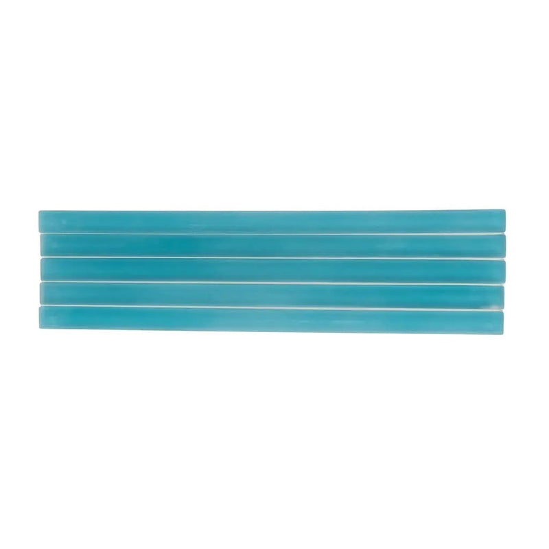 Sapphire Blue 0.5x12 Matte Glass Pencil Tile Trim (10 pack, 0.5 sq ft/case) by Apollo Tile