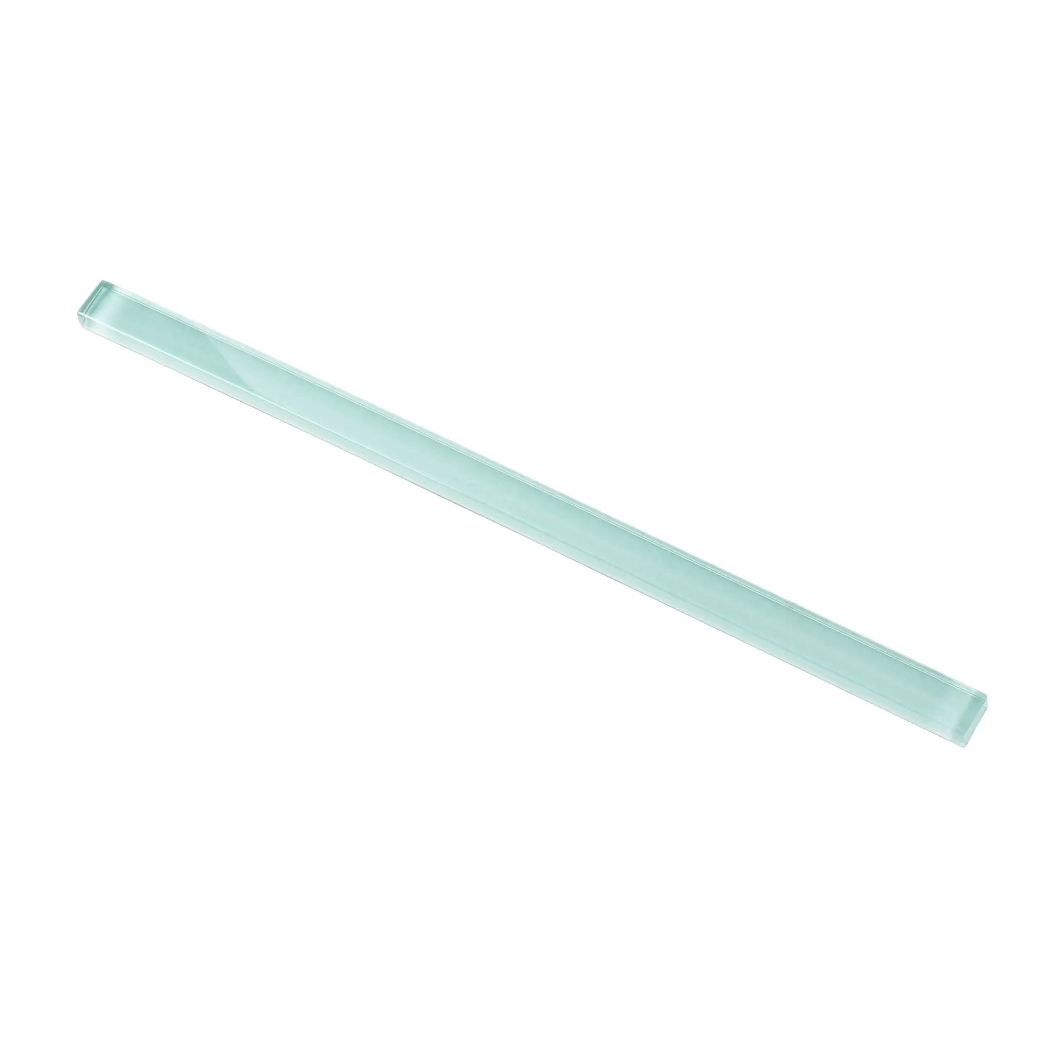 Blizzard Blue 0.5x12 Glossy Glass Pencil Tile Trim (10 pack, 0.5 sq ft/case) by Apollo Tile