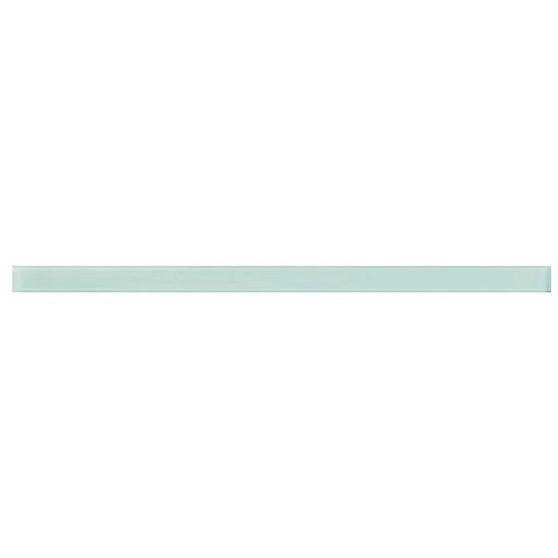 Blizzard Blue 0.5x12 Glossy Glass Pencil Tile Trim (10 pack, 0.5 sq ft/case) by Apollo Tile