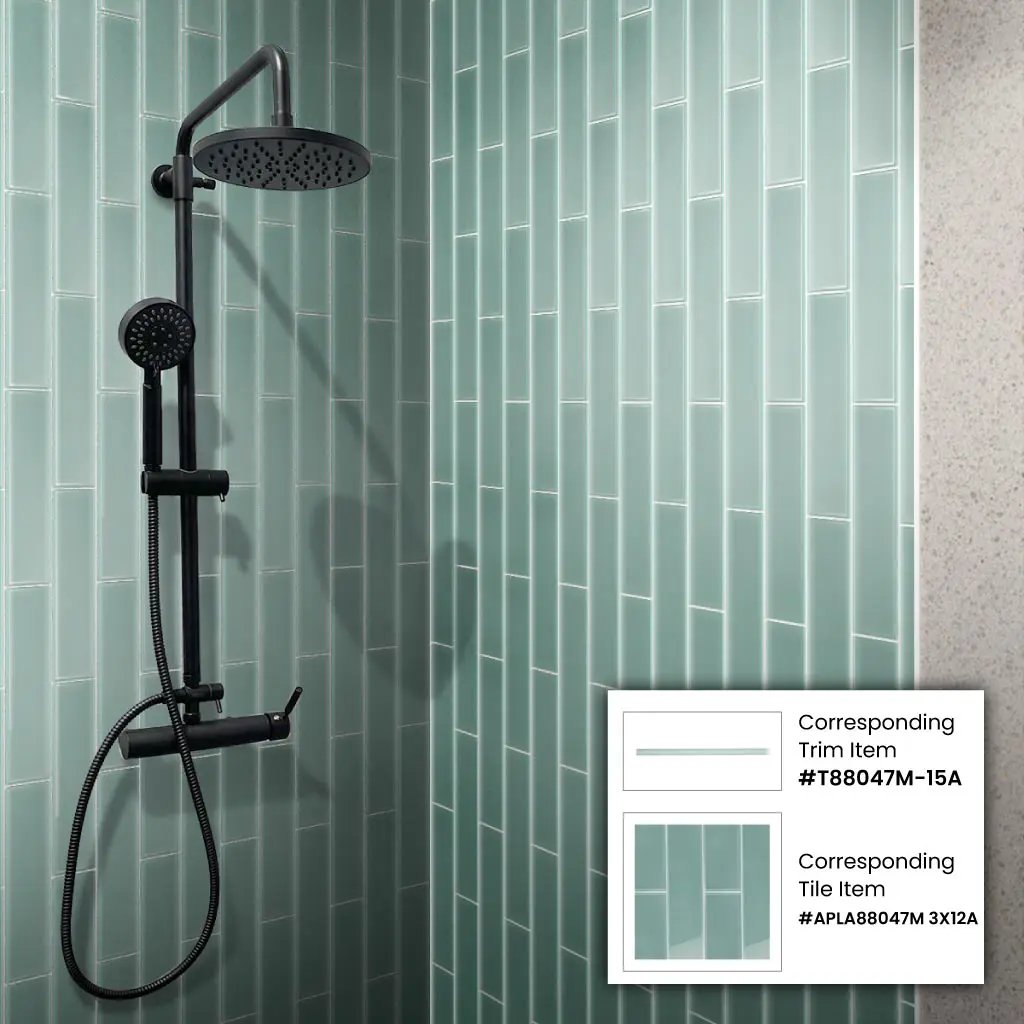 Blizzard Blue 3x12 Matte Subway Glass Tile (20 pack, 5 sq ft/case) by Apollo Tile