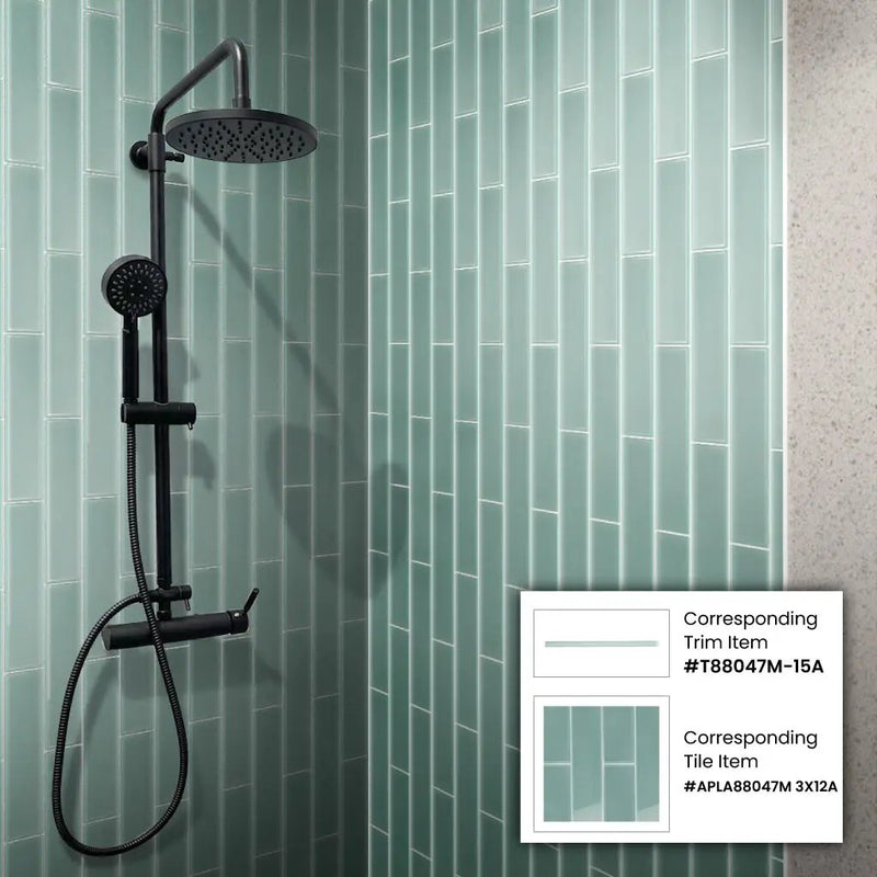 Blizzard Blue 3x12 Matte Subway Glass Tile (20 pack, 5 sq ft/case) by Apollo Tile