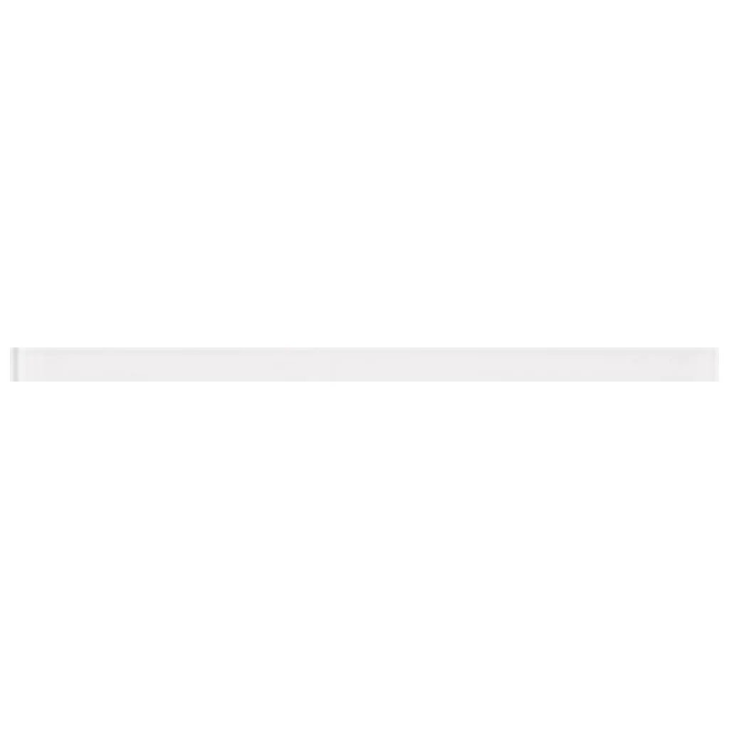 White 0.5x12 Glass Glossy Pencil Tile Trim (10 pack, 0.5 sq ft/case) by Apollo Tile
