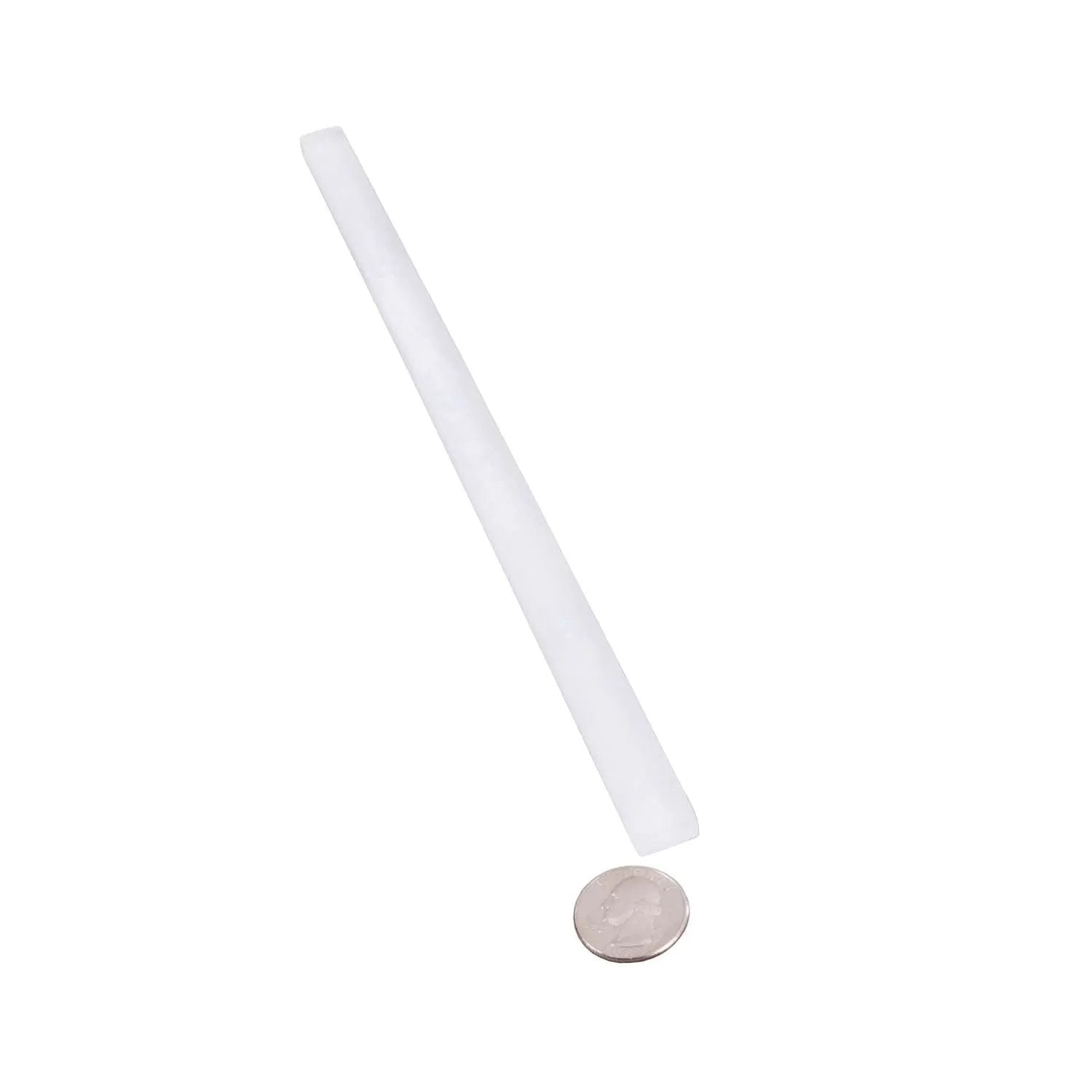 White 0.5x12 Matte Glass Pencil Tile Trim (10 pack, 0.5 sq ft/case) by Apollo Tile