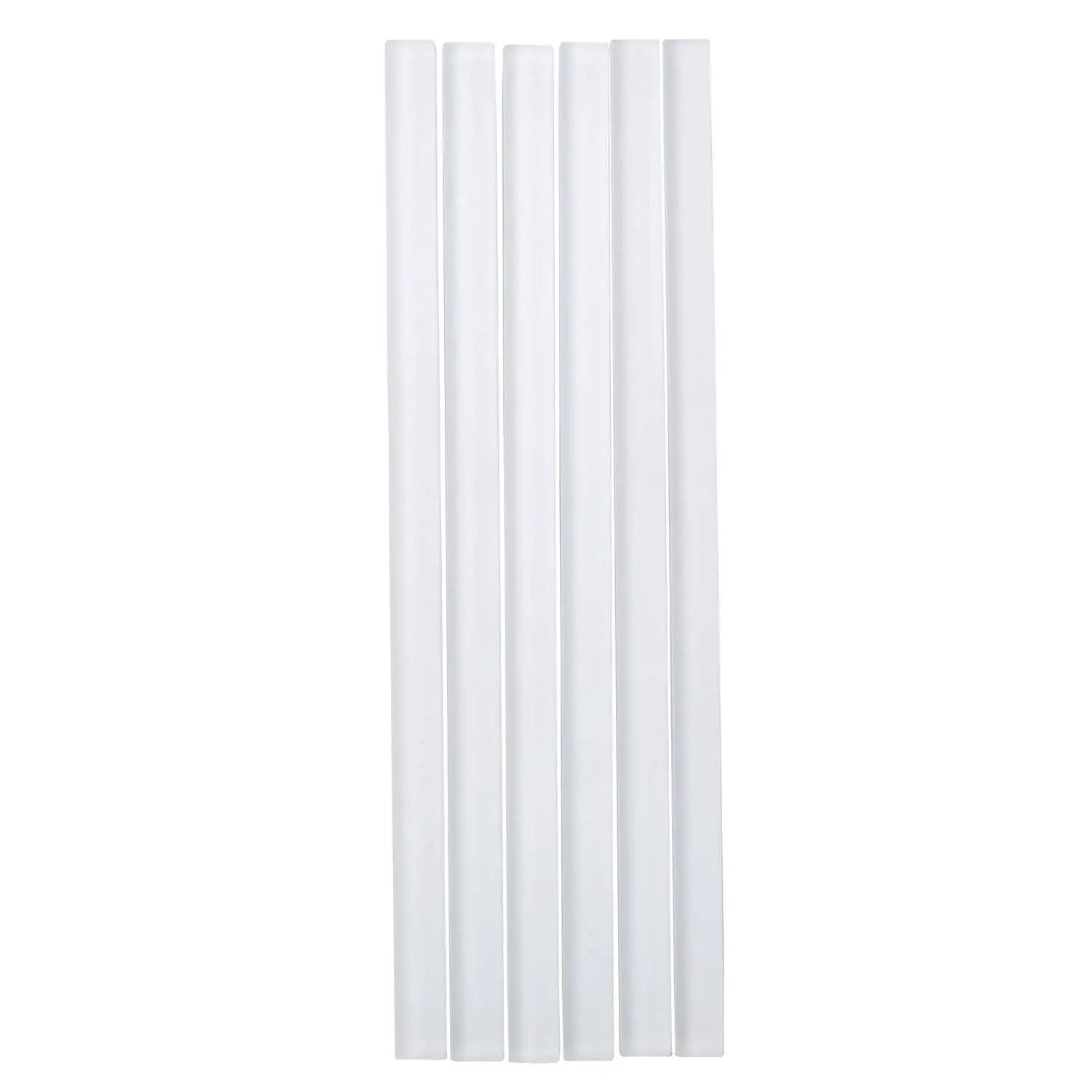 White 0.5x12 Matte Glass Pencil Tile Trim (10 pack, 0.5 sq ft/case) by Apollo Tile