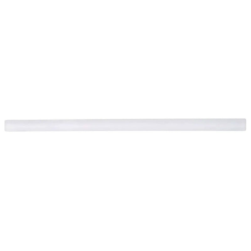 White 0.5x12 Matte Glass Pencil Tile Trim (10 pack, 0.5 sq ft/case) by Apollo Tile