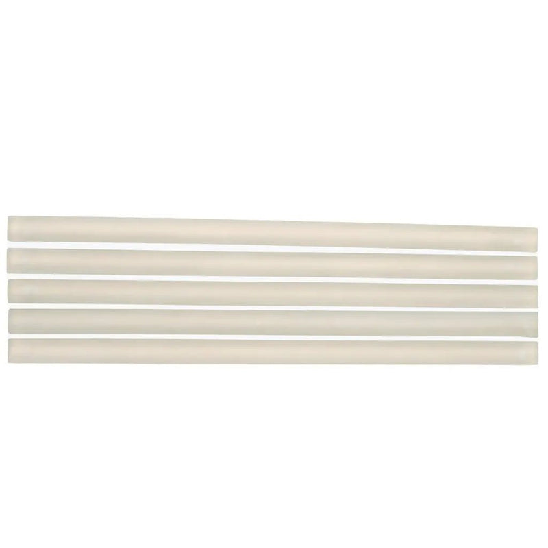 Light Gray 0.5x12 Matte Glass Pencil Tile Trim (10 pack, 0.5 sq ft/case) by Apollo Tile