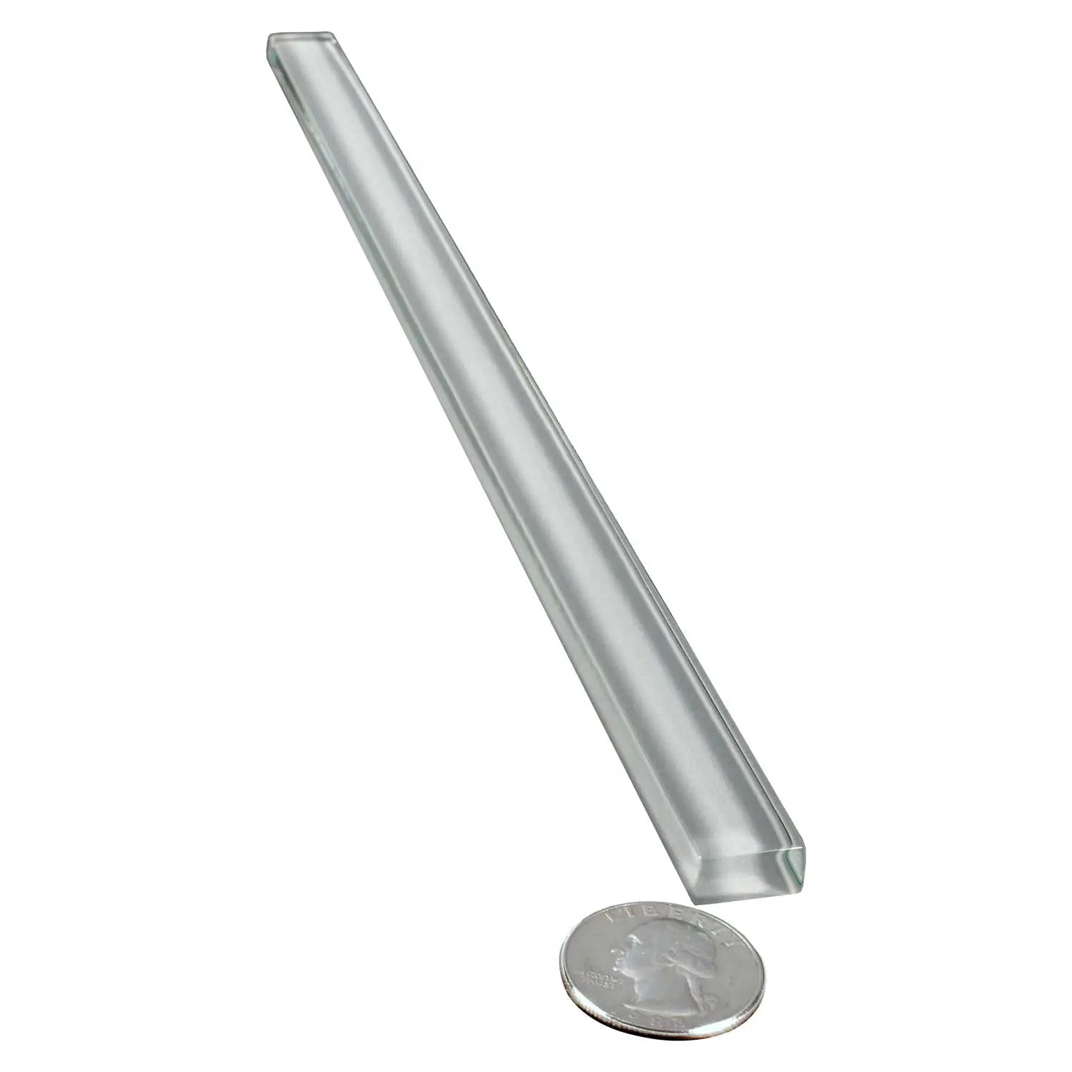 Gray 0.5x12 Glass Glossy Pencil Tile Trim (10 pack, 0.5 sq ft/case) by Apollo Tile