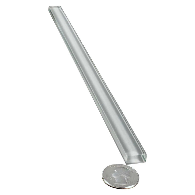 Gray 0.5x12 Glass Glossy Pencil Tile Trim (10 pack, 0.5 sq ft/case) by Apollo Tile