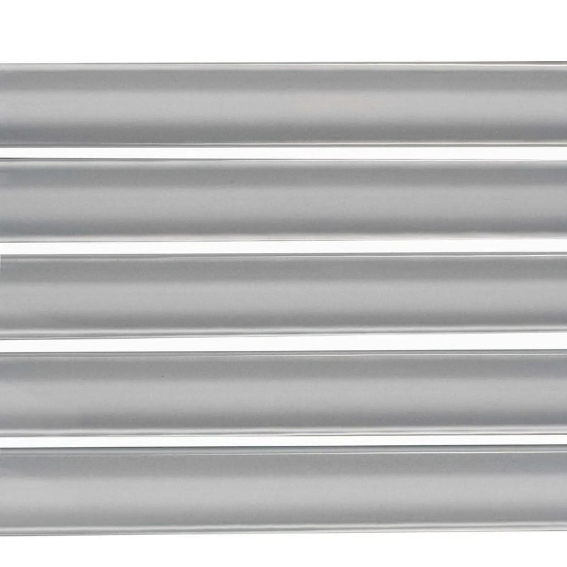 Gray 0.5x12 Glass Glossy Pencil Tile Trim (10 pack, 0.5 sq ft/case) by Apollo Tile