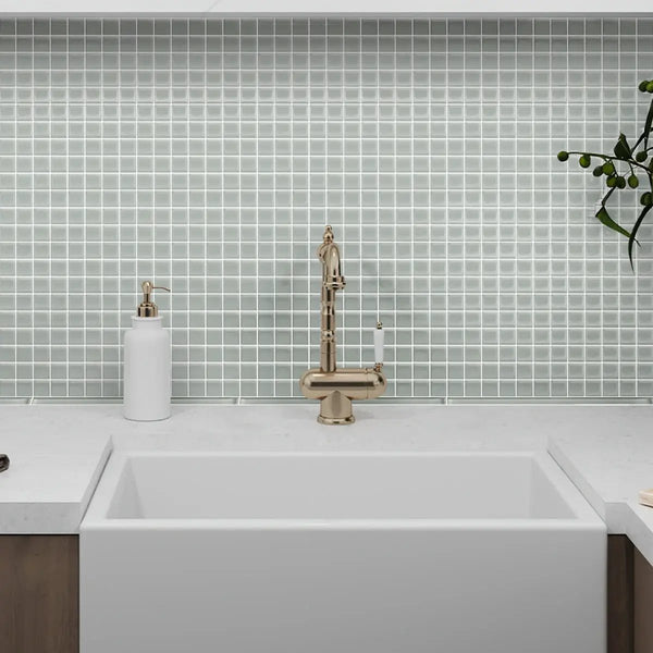 Gray 12x12 Matte Square Glass Mosaic Tile (10 pack, 9.67 sq ft/case)