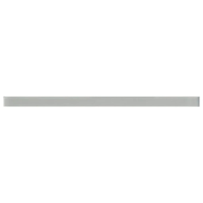 Gray 0.5x12 Glass Glossy Pencil Tile Trim (10 pack, 0.5 sq ft/case) by Apollo Tile