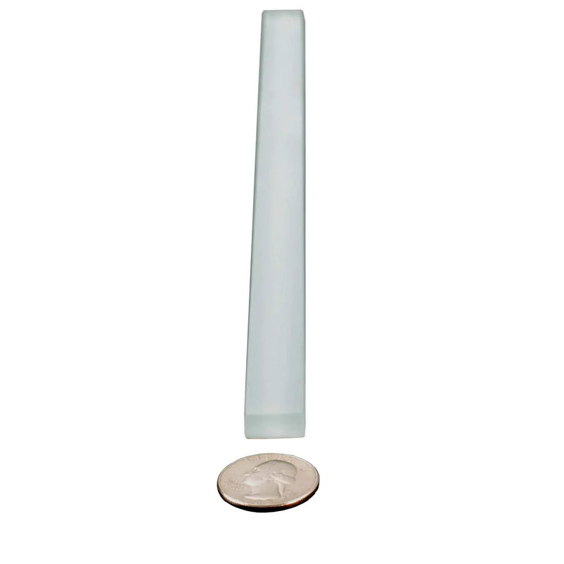 Gray 0.5x12 Matte Glass Pencil Tile Trim (10 pack, 0.5 sq ft/case) by Apollo Tile