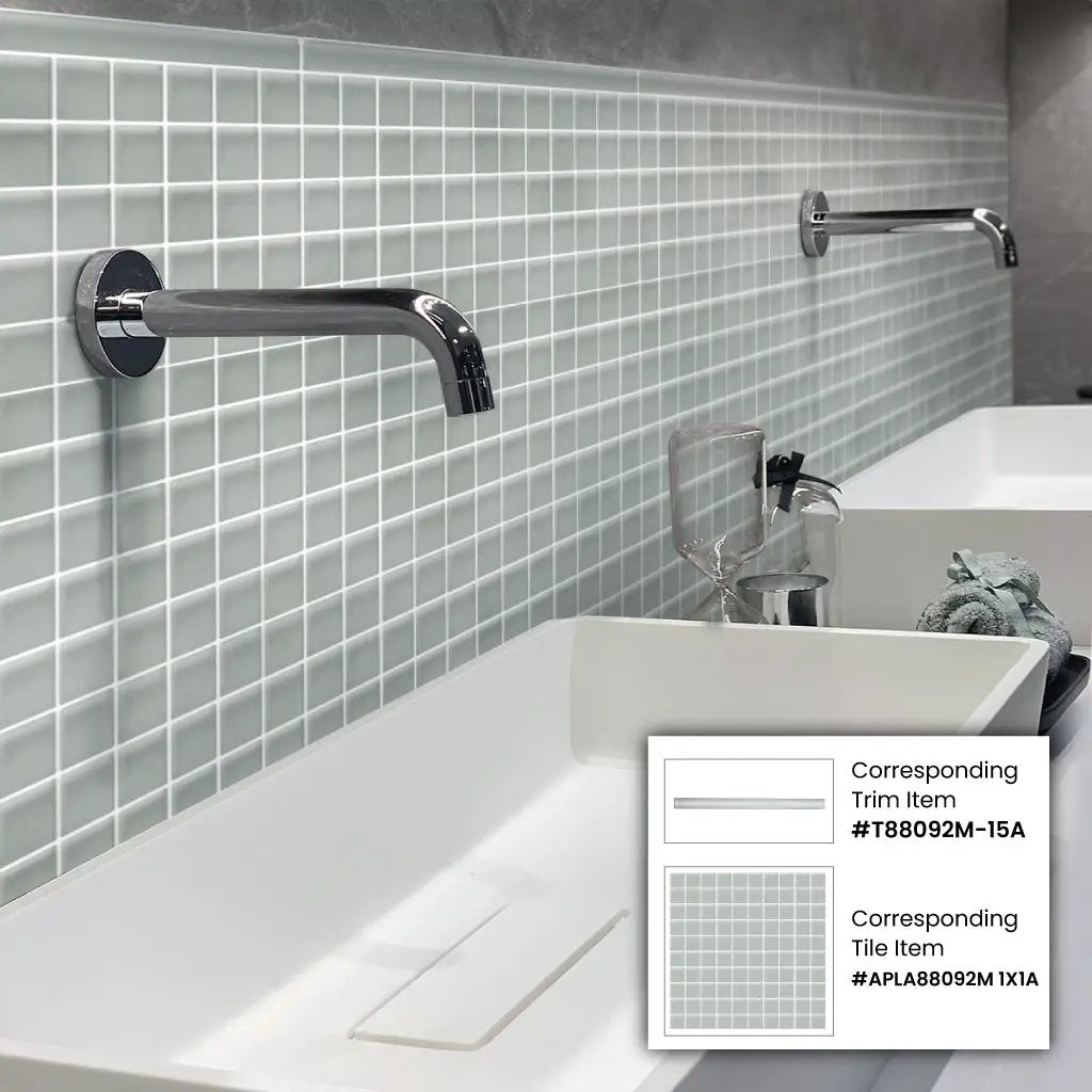 Gray 12x12 Matte Square Glass Mosaic Tile (10 pack, 9.67 sq ft/case) by Apollo Tile
