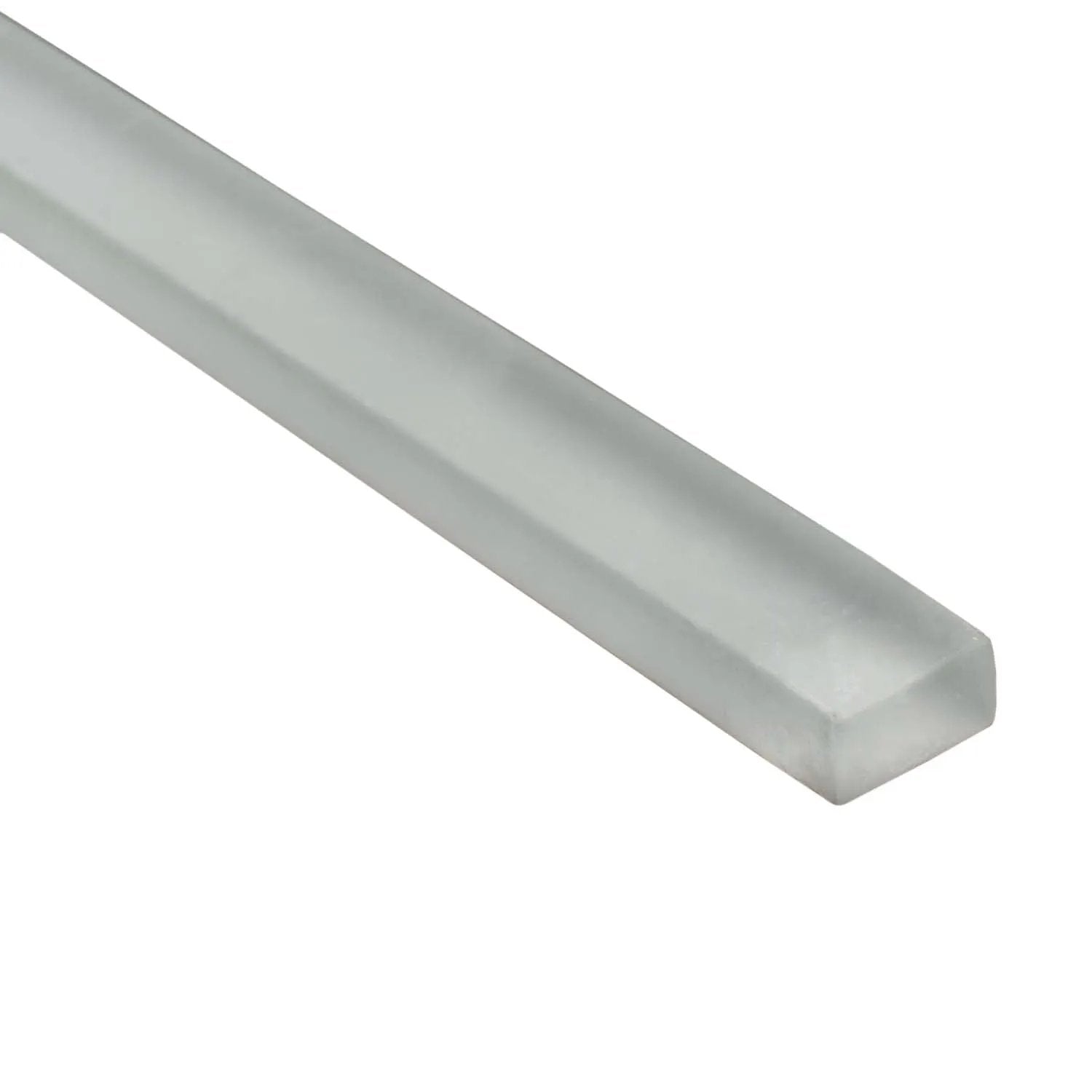 Fossil Gray 0.5x12 Matte Glass Pencil Tile Trim (10 pack, 0.5 sq ft/case) by Apollo Tile