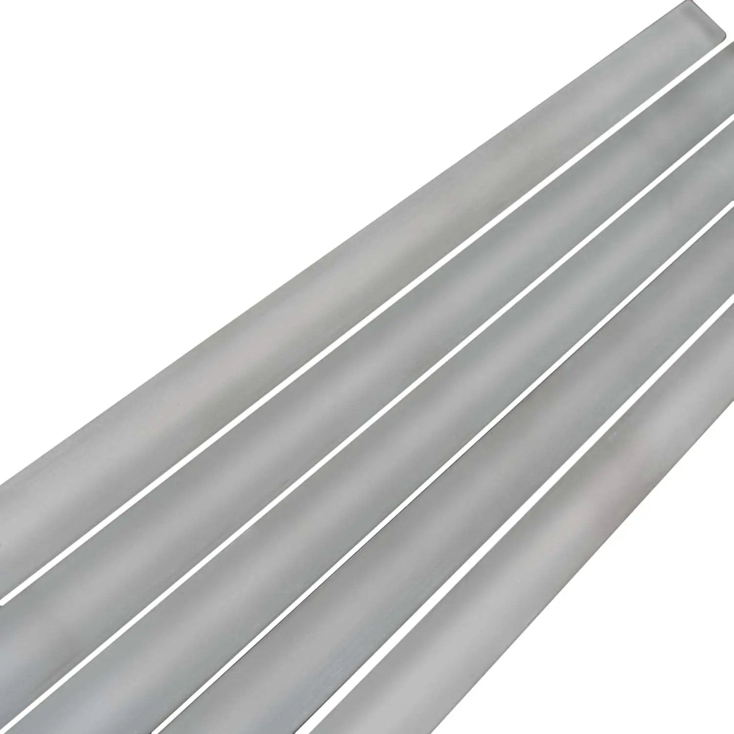 Fossil Gray 0.5x12 Matte Glass Pencil Tile Trim (10 pack, 0.5 sq ft/case) by Apollo Tile
