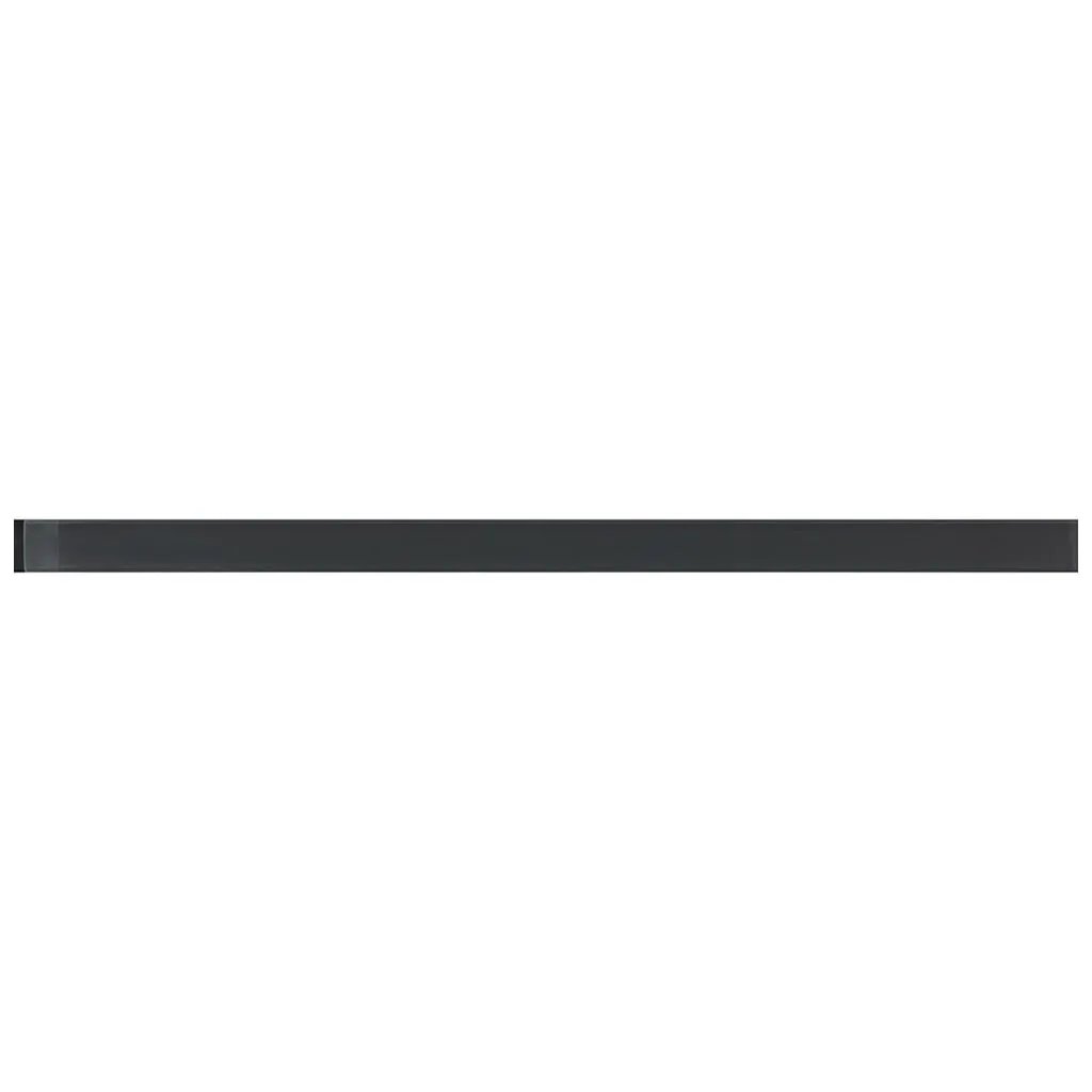 Dark Gray 0.5x12 Glass Glossy Pencil Tile Trim (10 pack, 0.5 sq ft/case) by Apollo Tile