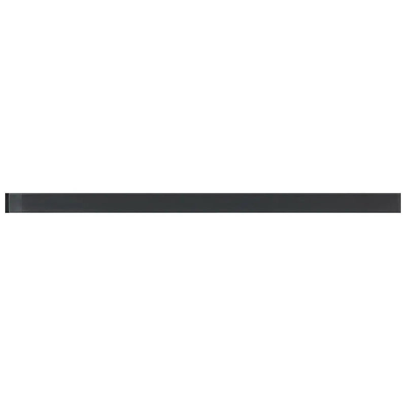 Dark Gray 0.5x12 Glass Glossy Pencil Tile Trim (10 pack, 0.5 sq ft/case) by Apollo Tile