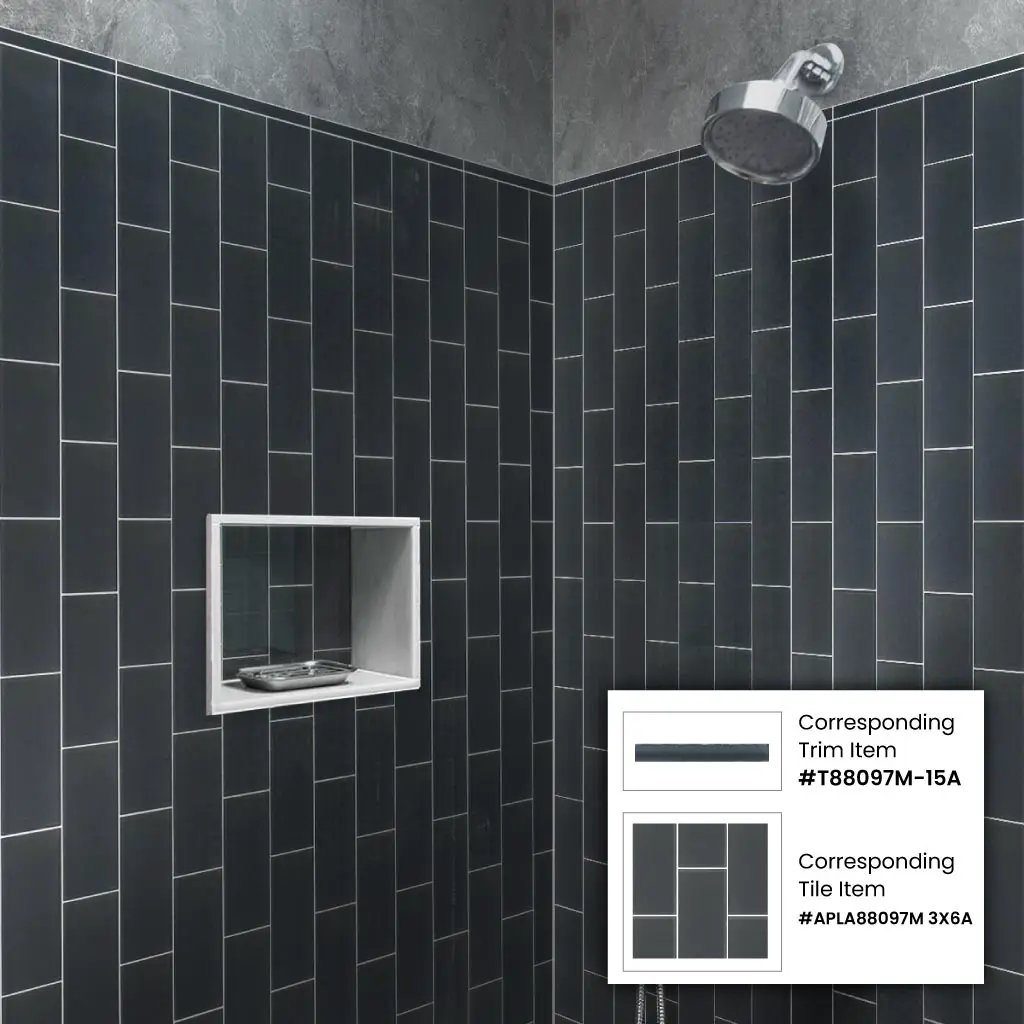 Coin Gray 3x6 Matte Subway Glass Tile (40 pack, 5 sq ft/case) by Apollo Tile