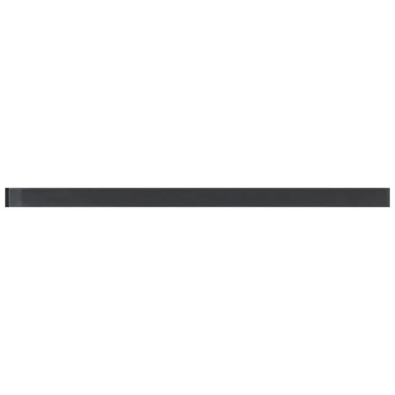 Ash Gray 0.6x12 Glass Glossy Pencil Tile Trim (10 pack, 0.5 sq ft/case) by Apollo Tile