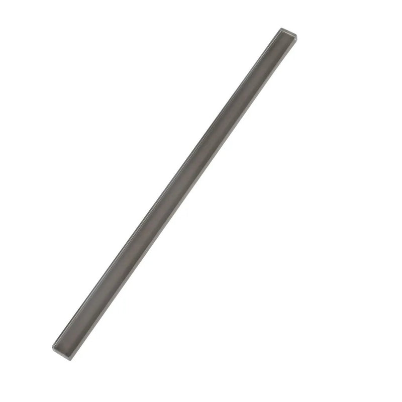 Ash Gray 0.6x12 Glass Glossy Pencil Tile Trim (10 pack, 0.5 sq ft/case) by Apollo Tile