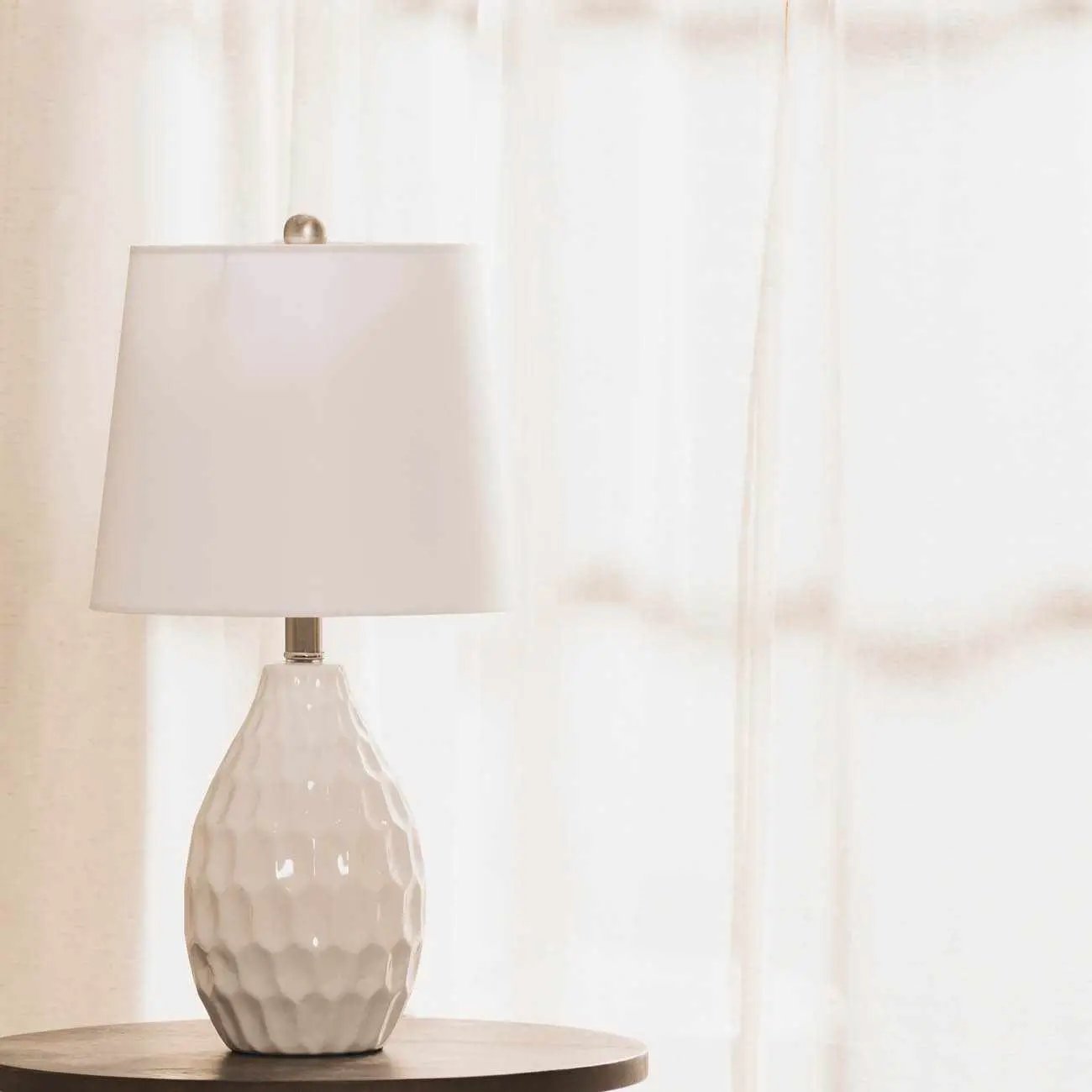 Taguig White Ceramic Table Lamp by Boutique Rugs