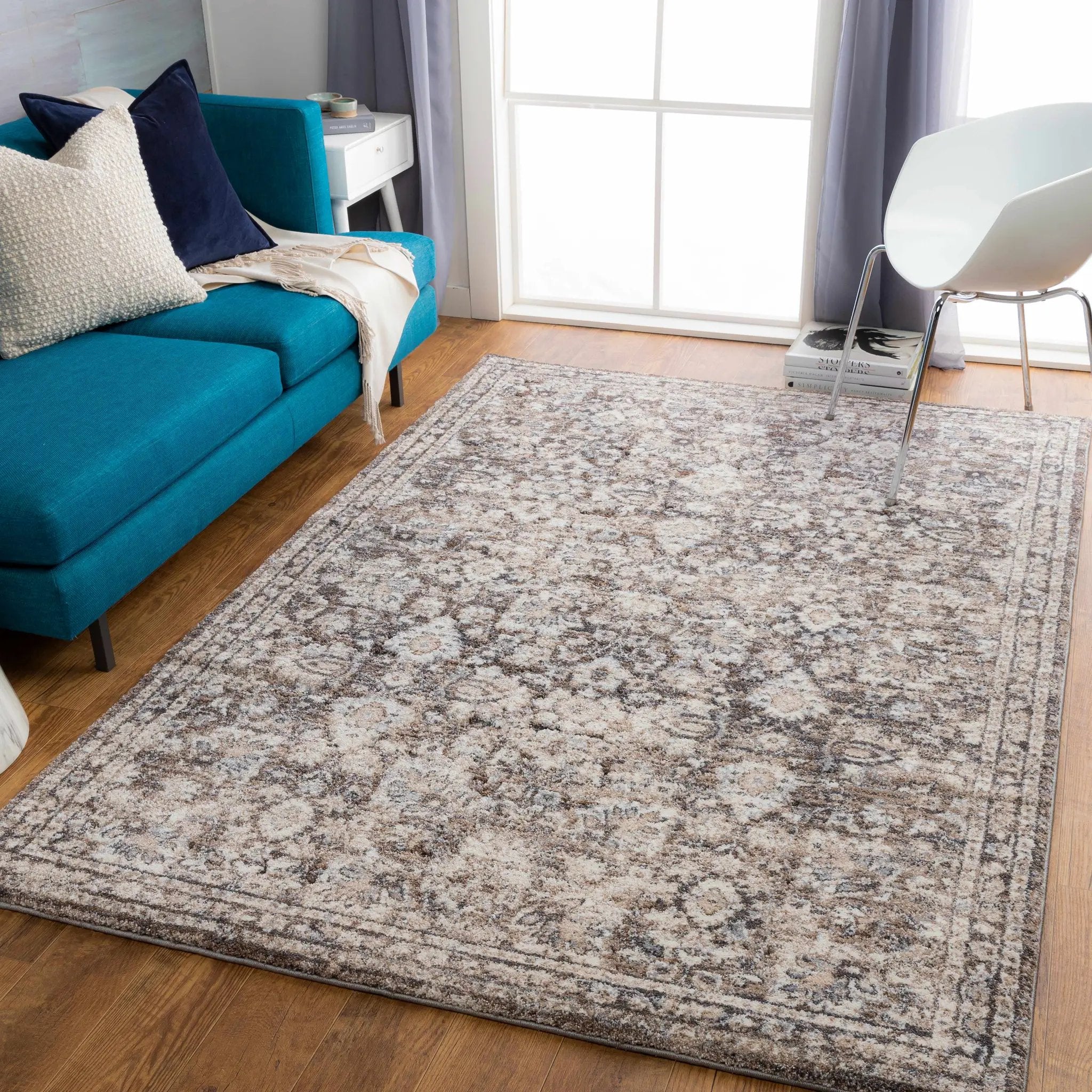 Talihina Brown Luxe Damask Rug by Boutique Rugs