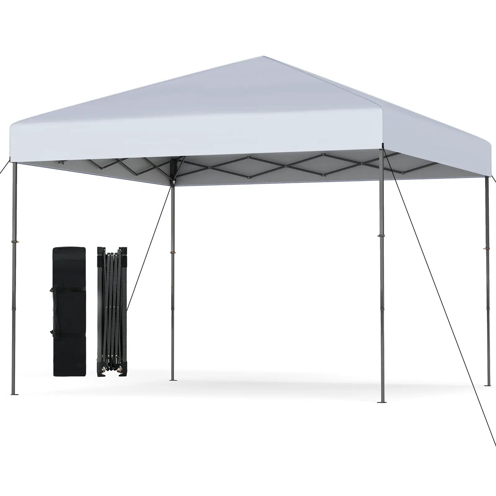 10 X 10 Feet Pop up Canopy Tent with Portable Carrying Bag and 8 Stakes by DirectDeals