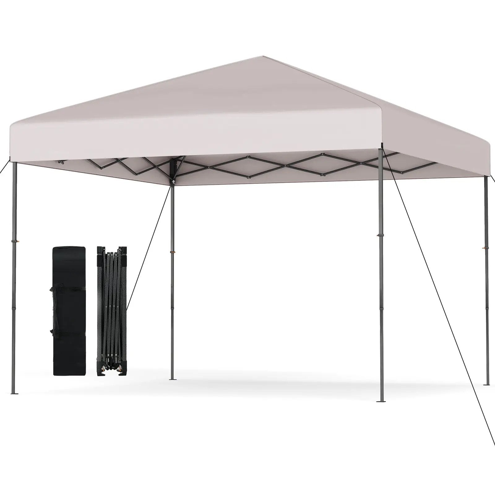 10 X 10 Feet Pop up Canopy Tent with Portable Carrying Bag and 8 Stakes by DirectDeals