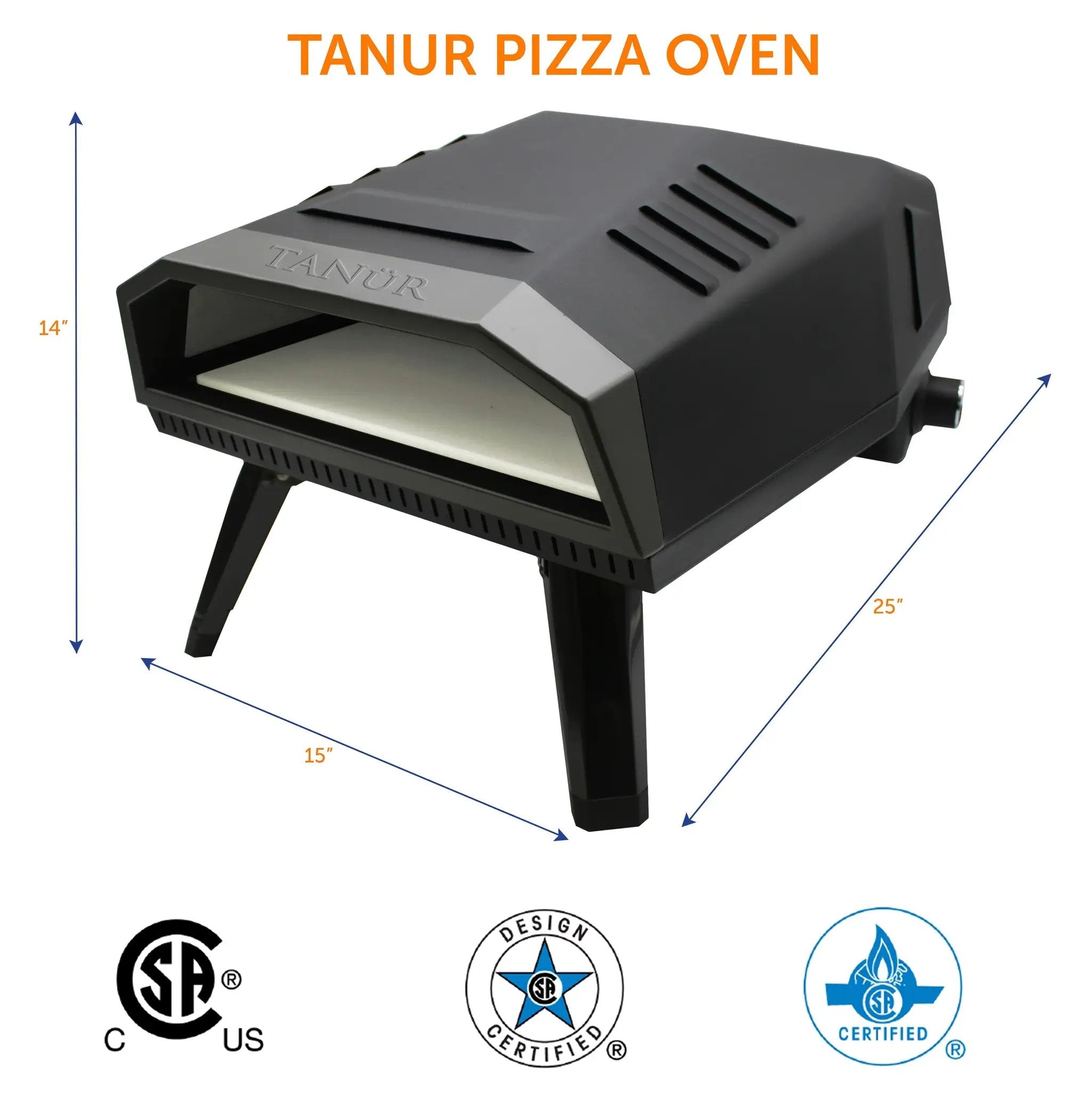 Flame King Outdoor Portable 12-inch Propane Pizza Oven Gas With Stone by Flame King Products