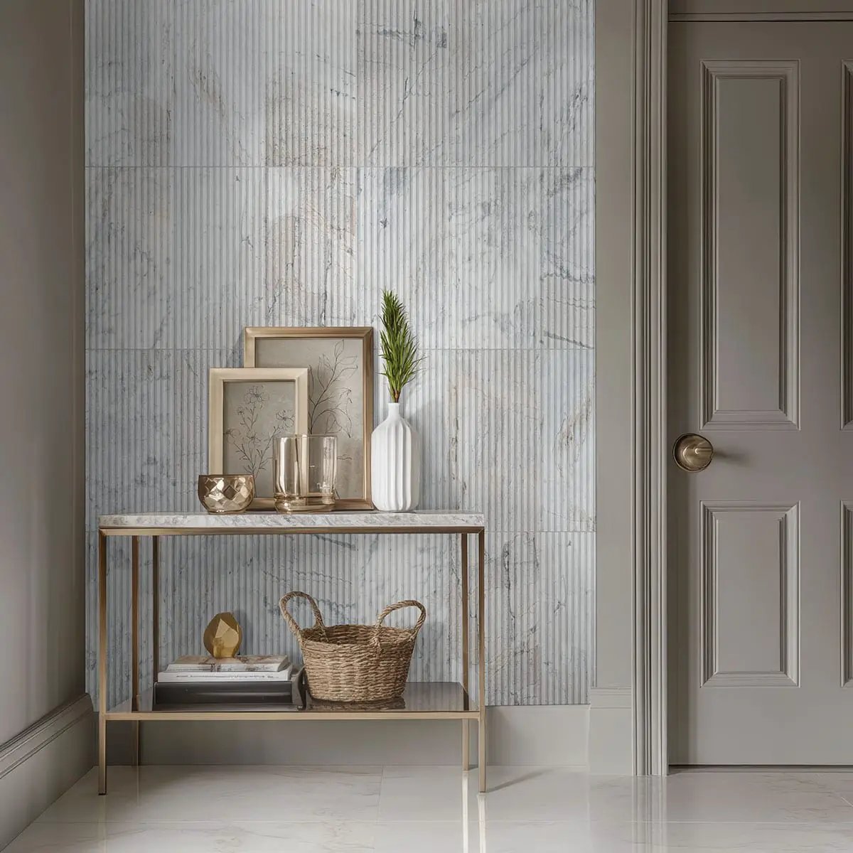 Arabescato Venato Milano Ribbo 12x24 Honed Marble Mosaics by MSI Surfaces