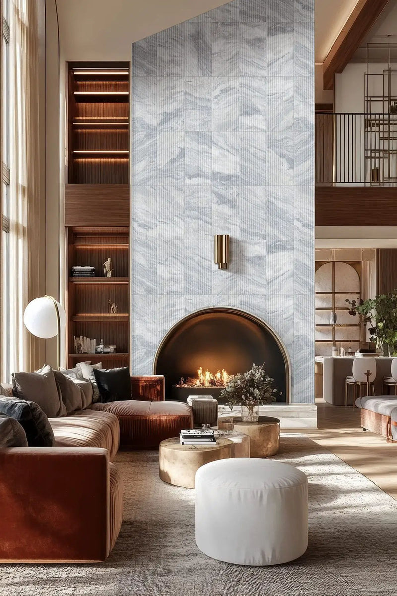 Arabescato Venato Milano Ribbo 12x24 Honed Marble Mosaics by MSI Surfaces