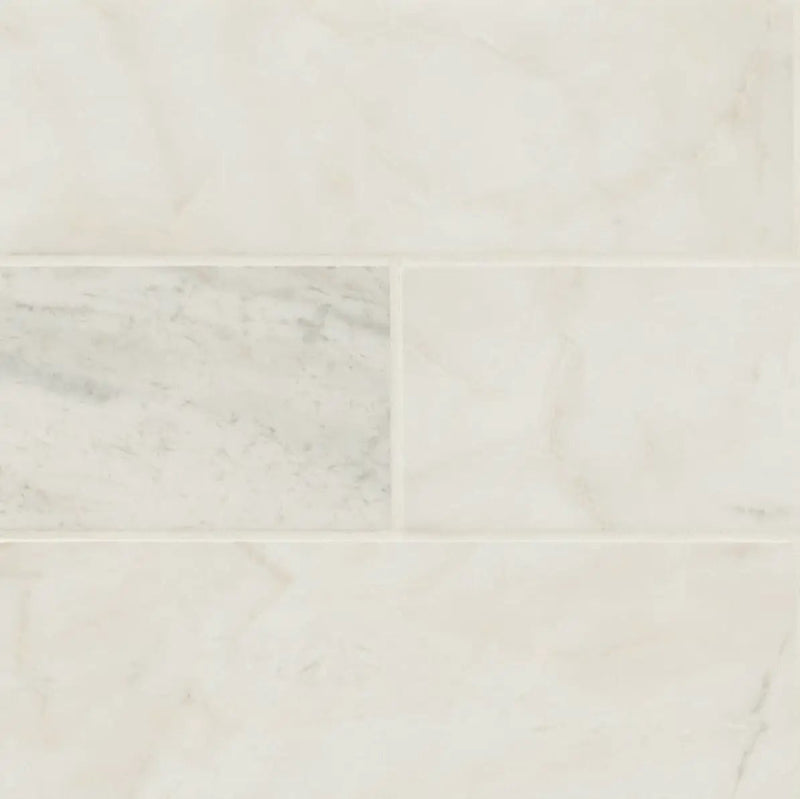 Arabescato Venato Tile 4x12 Honed Marble Mosaics close up