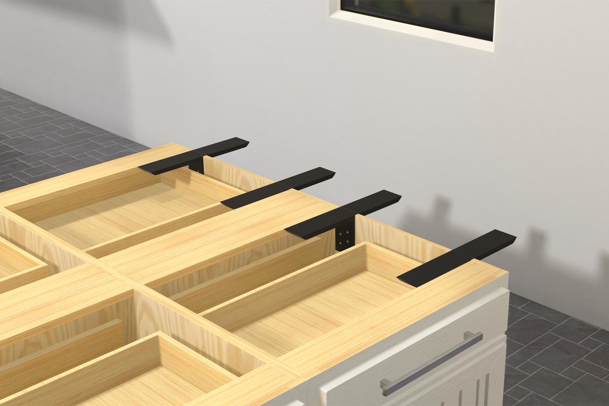 The Original™ T-Bracket Hidden Countertop Support Bracket by The Original Granite Bracket