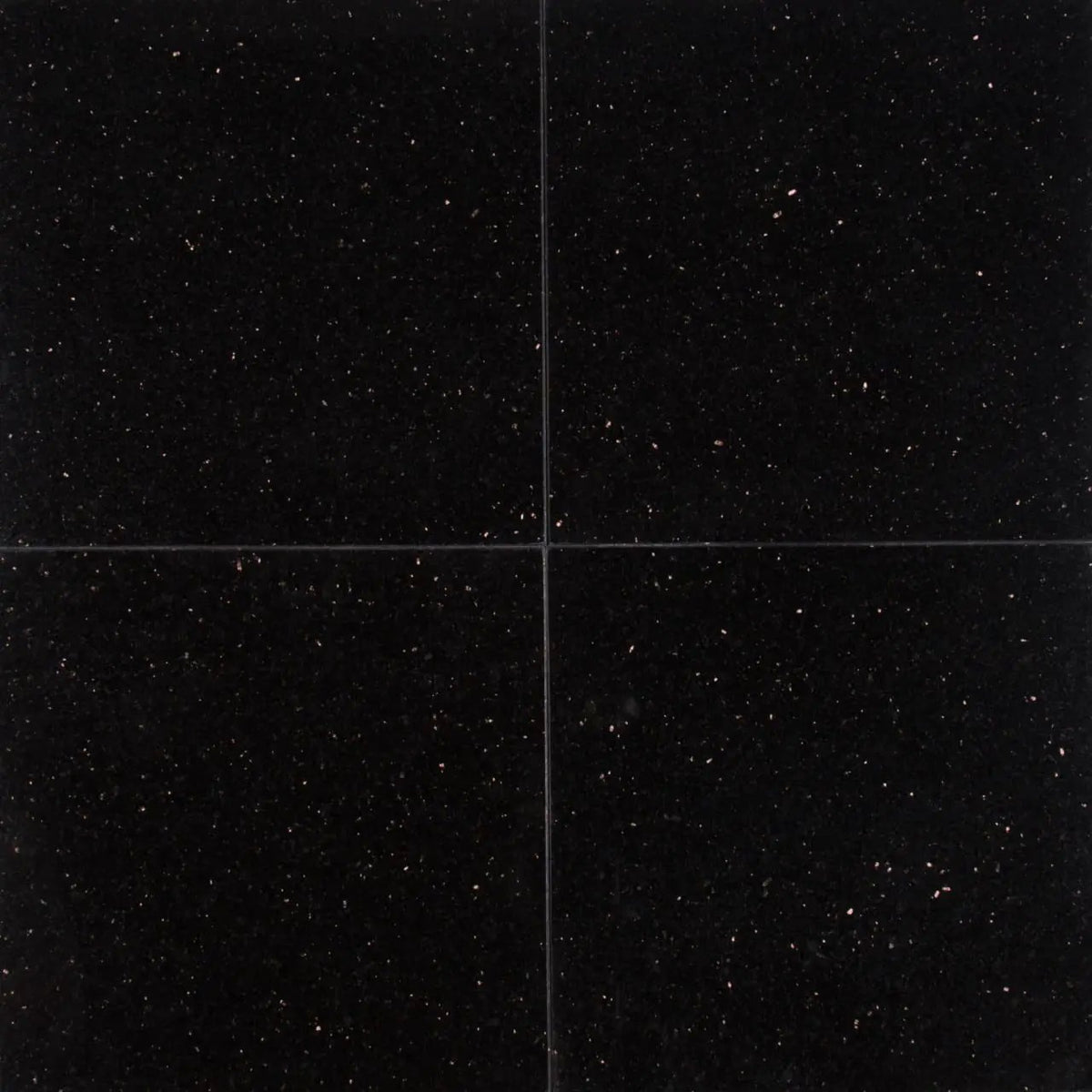 Black Galaxy Polished Granite Tiles 12x12 by MSI Surfaces