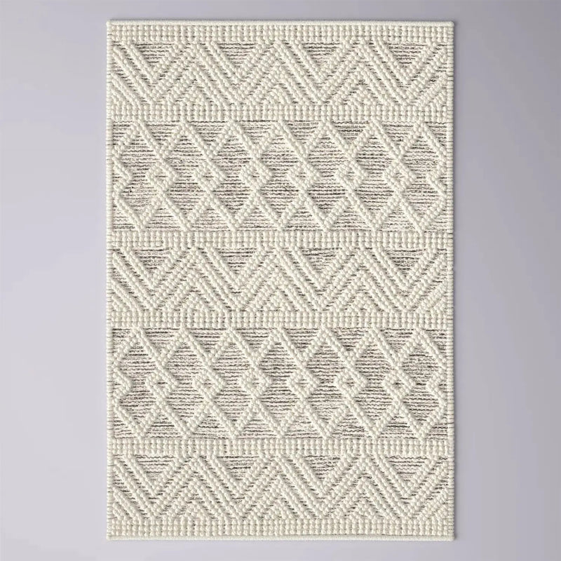 2-ft. x 3-ft. Hand Woven Wool Blend Grey Beige Ivory Persian Style Area Rug by HomePacific