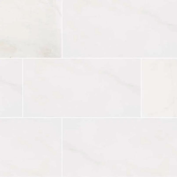 Bianco Dolomite Honed Marble Tiles 12x24