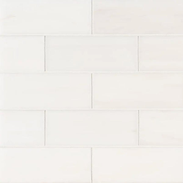 Bianco Dolomite Polished Marble Mosaics 3x6