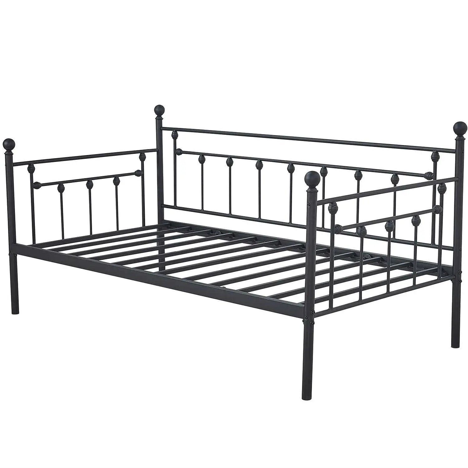Twin size Classic Black Metal Daybed Frame by HomePacific