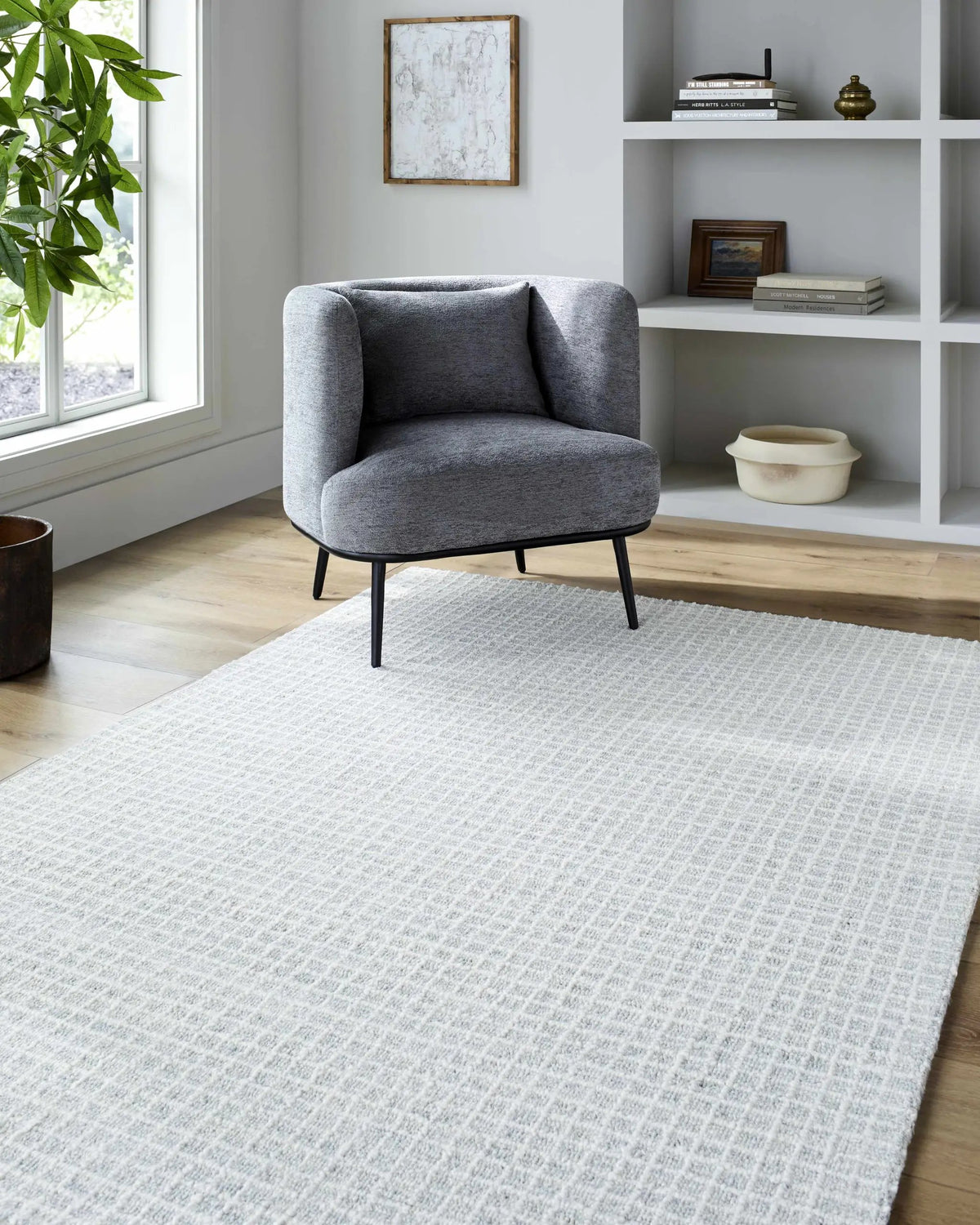 Anahid Soft Blue Area Rug, installed in a room 2