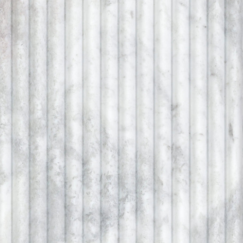 Capri Blue Milano Ribbo 12x24 Honed Marble Mosaics close up