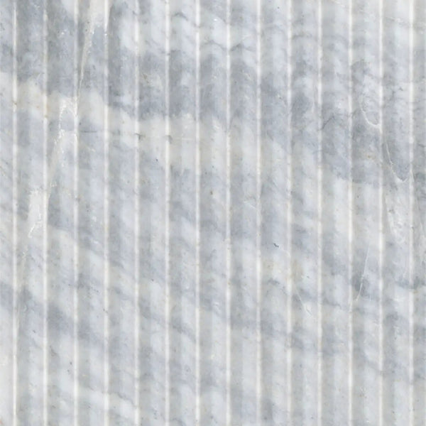 Capri Blue Valentino Fluto 12x24 Honed Marble Mosaics