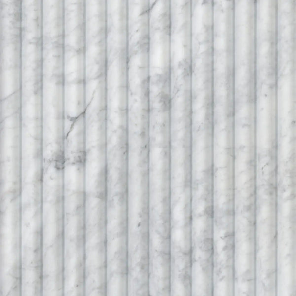 Carrara White Milano Ribbo 12x24 Honed Marble Mosaics