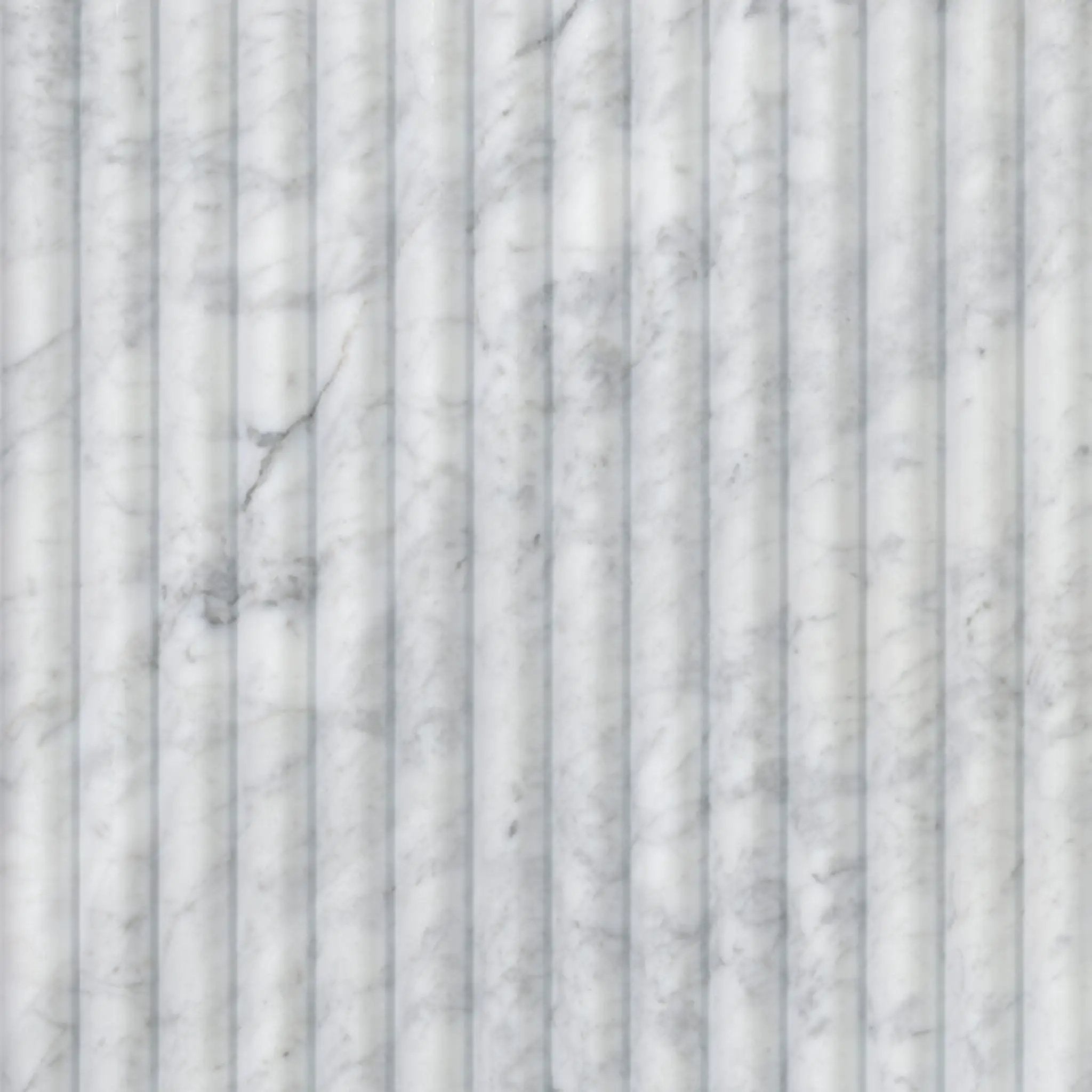 Carrara White Milano Ribbo 12x24 Honed Marble Mosaics close up
