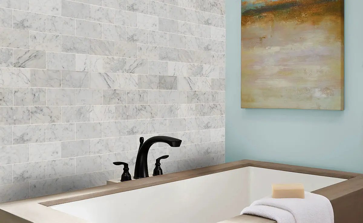 Carrara White Subway Tile 3x6 Honed Marble Mosaics by MSI Surfaces